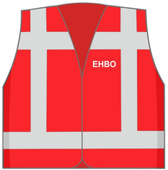 Veiligheidsvest met opdruk EHBO Rood